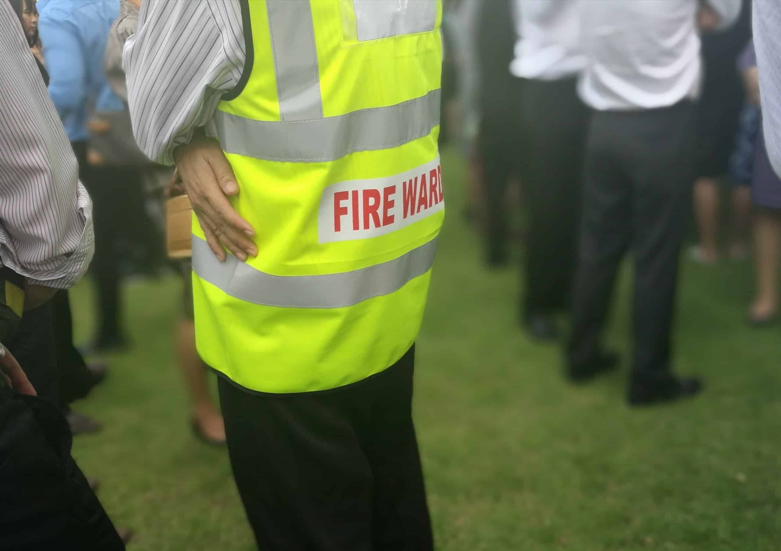 Link Resources fire warden high visibility vest identifying emergency evacuation supervisor