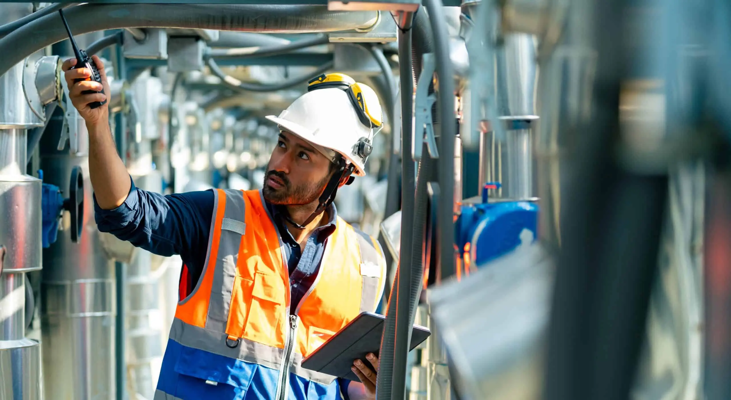 Link Resources work as a safety observer spotter technician monitoring equipment in industrial facility